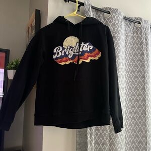 ZYIA Black Hoodie with Retro Graphic